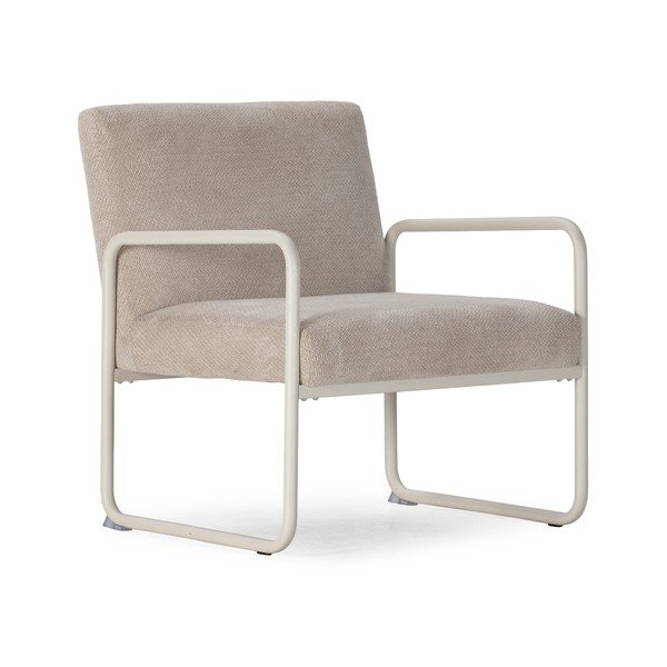 Smėlio spalvos iš šenilinio audinio krėslas Vince – MOME