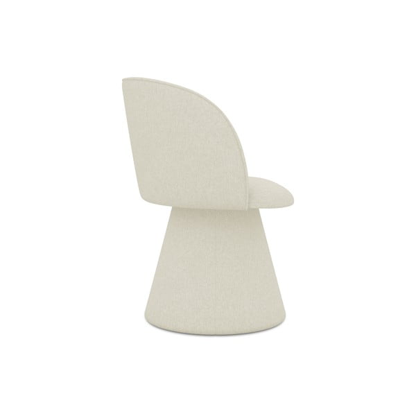 Kreminės spalvos iš audinio valgomojo kėdė Maia – Makamii-image-2