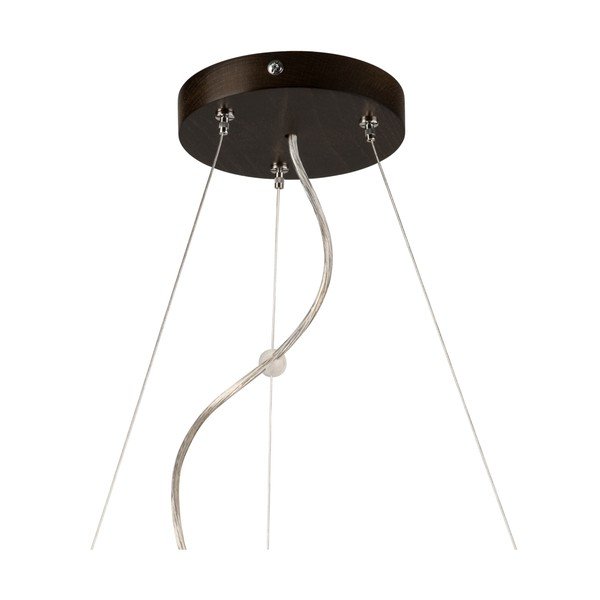 Kabantis šviestuvas tamsiai rudos spalvos ø 47 cm su stiklo gaubtu Eveline – LAMKUR-image-3