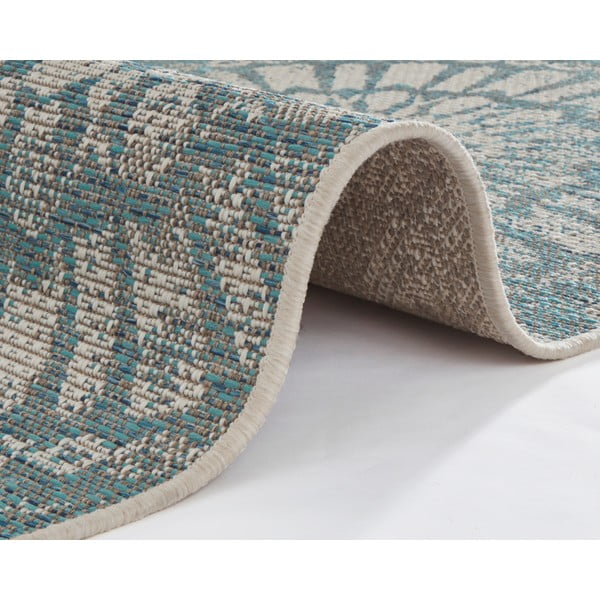 Pilkos ir mėlynos spalvos lauko kilimas NORTHRUGS Amon, 140 x 200 cm-image-3