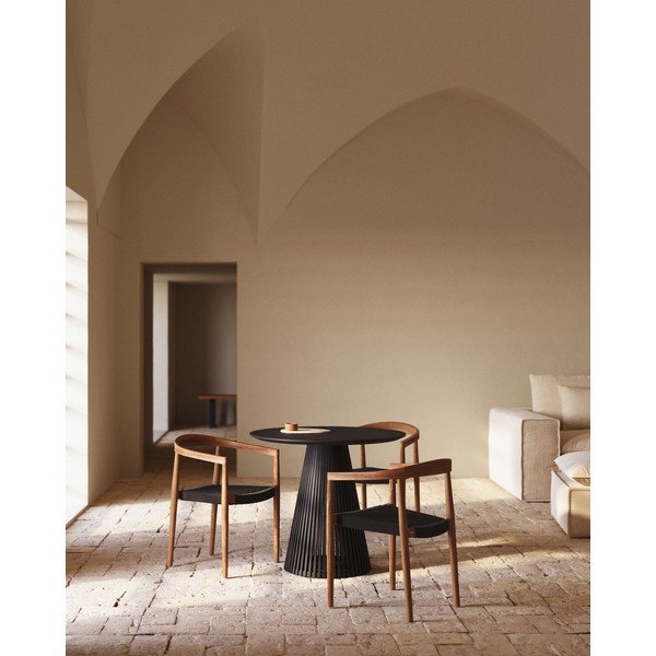 Kedro masyvo apvalios formos valgomojo stalas ø 90 cm Jeanette – Kave Home-image-1