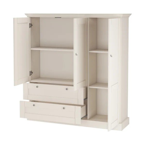 Smėlio spalvos matinis spintelė 122x130x35 cm Binz – Støraa-image-3