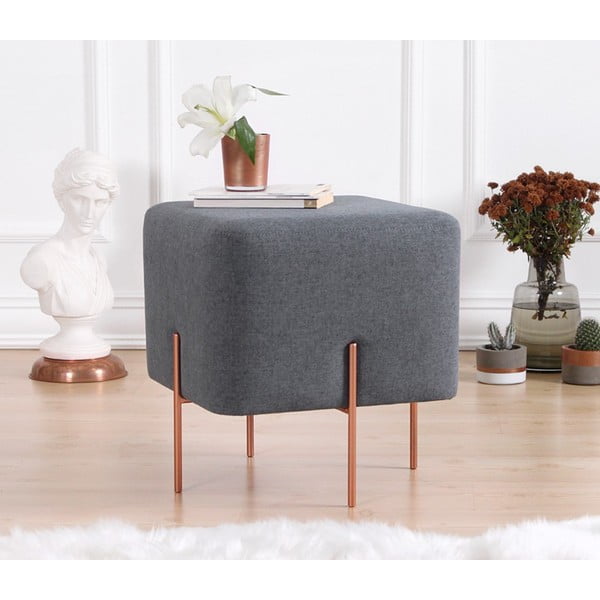 Pufas tamsiai pilkos spalvos Copper – Artie-image-3