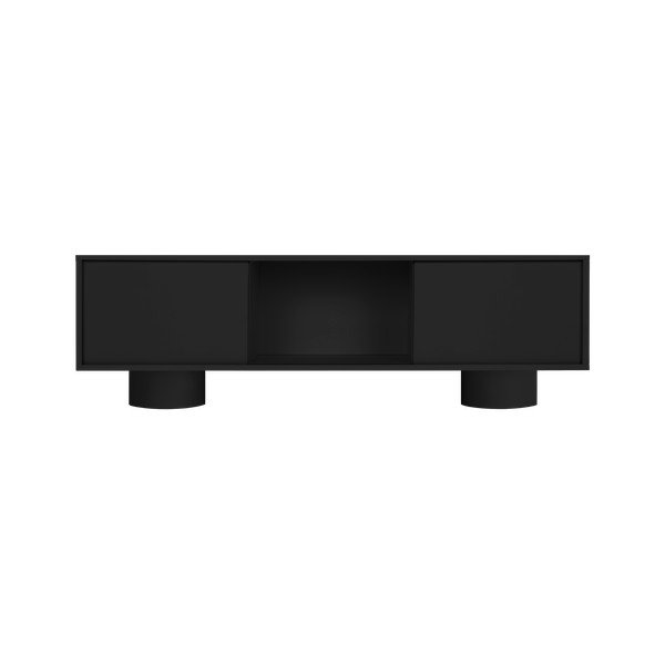 Juodos spalvos TV spintelė 160x48x42 cm Taro – noo.ma-image-2