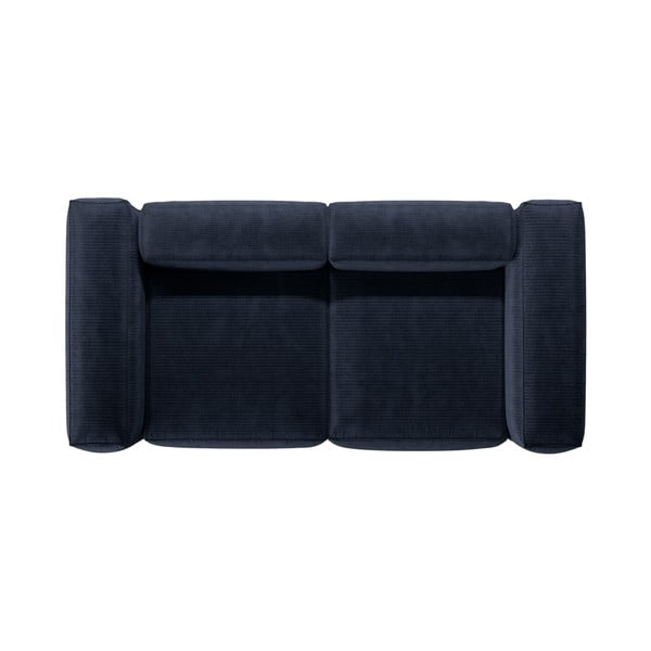 Tamsiai mėlynos spalvos iš kordinio velveto sofa 224 cm Bergamo – Cosmopolitan Design-image-3