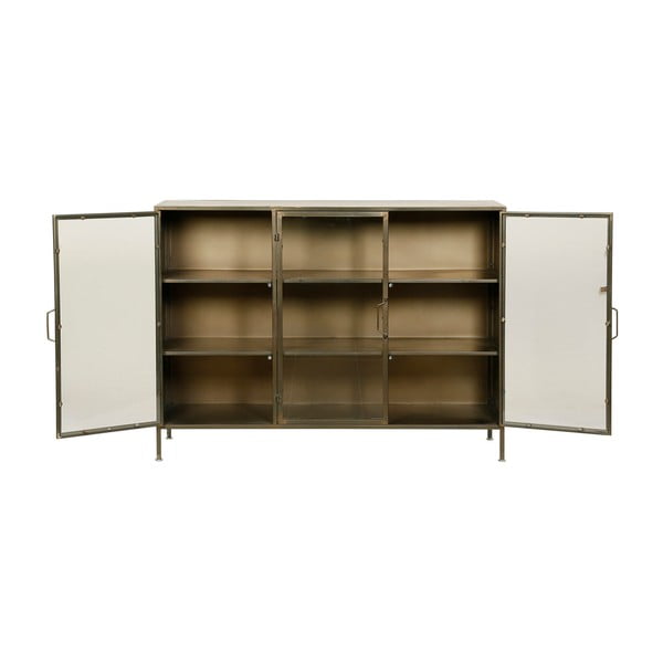 Aukso spalvos metalinė vitrina 123,5x91,5 cm Dagenham - Côté Table-image-3
