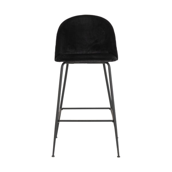 Iš aksomo baro taburėtės juodos spalvos 2 vnt. 108 cm Lausanne – House Nordic-image-1