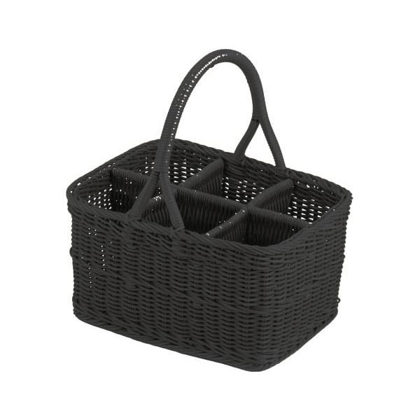 Krepšelis Flaschenkorb Black, 38x29x20 cm