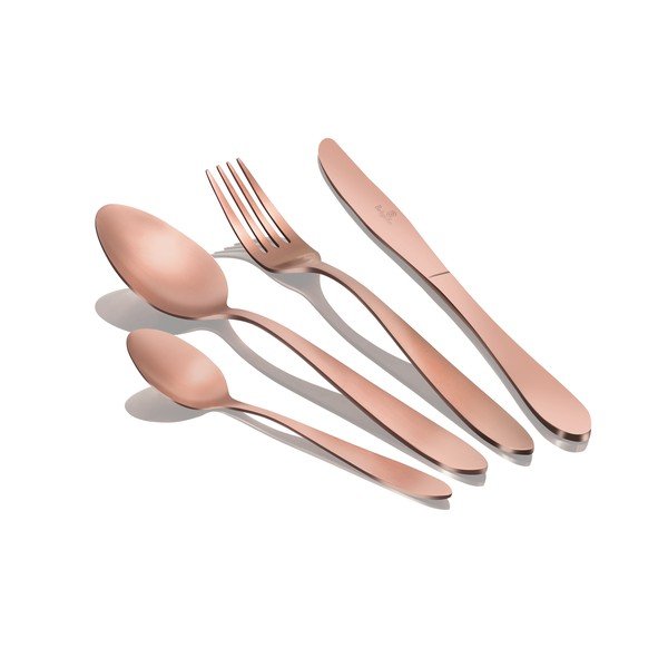 Nerūdijančio plieno stalo įrankiai 24 vnt. Rosegold Metallic Line - BerlingerHaus-image-2