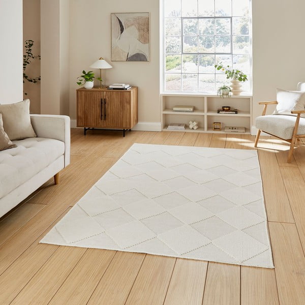 Skalbiamas kreminės spalvos kilimas 160x230 cm Lyna Cream – Think Rugs-image-1