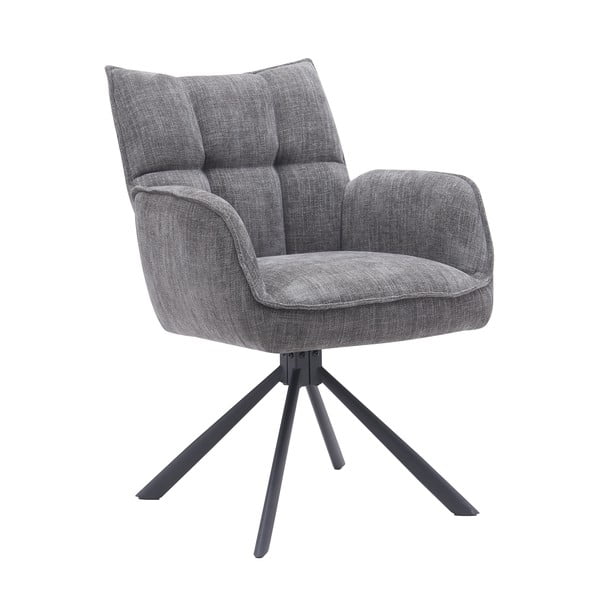 Pilkos spalvos iš audinio valgomojo kėdžių komplektas 2 vnt. Marilla – Unique Furniture-image-3