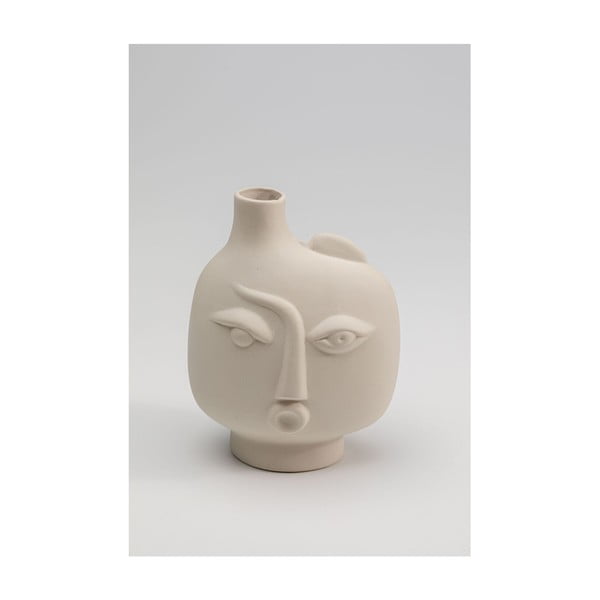 Dažyta rankomis vaza smėlio spalvos iš keramikos Spherical Face – Kare Design
