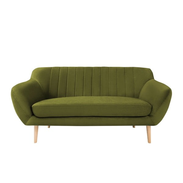 Žalia aksominė sofa Mazzini Sofas Sardaigne, 158 cm
