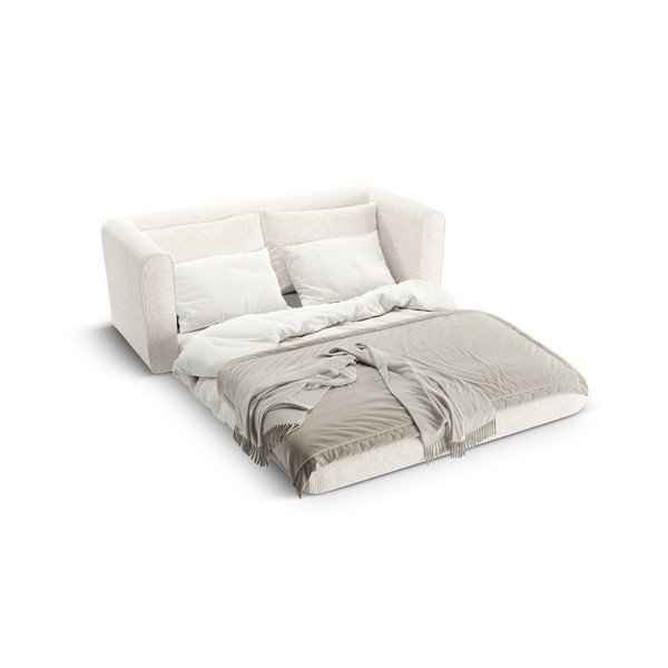 Baltos spalvos sulankstoma sofa 158 cm Lido – Micadoni -image-3