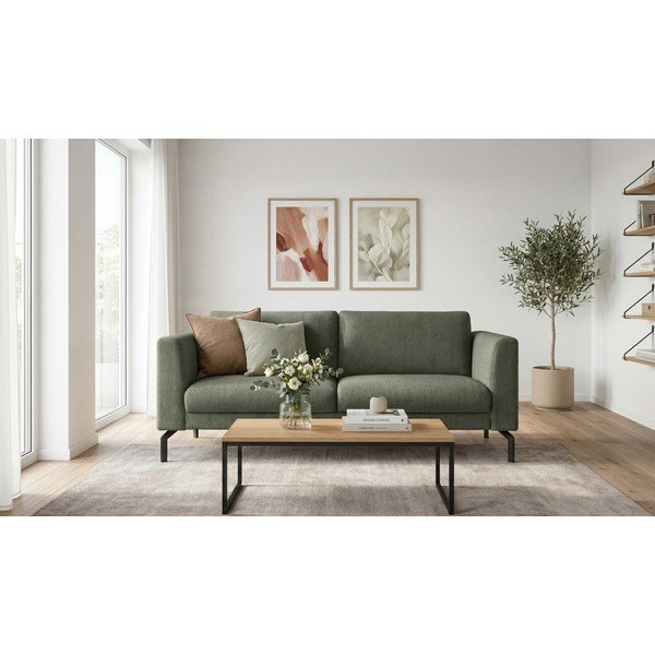 Sofa tamsiai žalios spalvos 165 cm Gomero – Scandic-image-1
