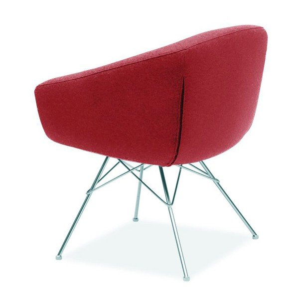 Tamsiai raudonas fotelis Softline Aiko-image-2