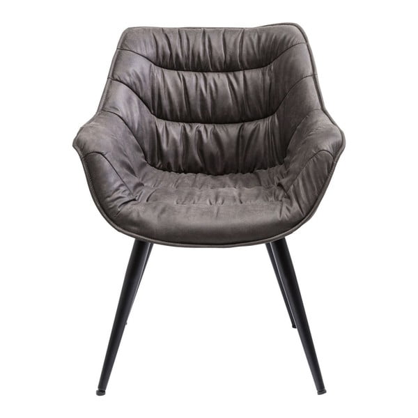 Tamsiai pilka kėdė Kare Design Armlehnstuhl