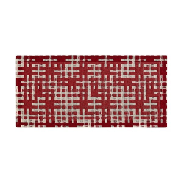 Skalbiamas kilimas bordo spalvos 55x115 cm Dama Rubino – Floorita