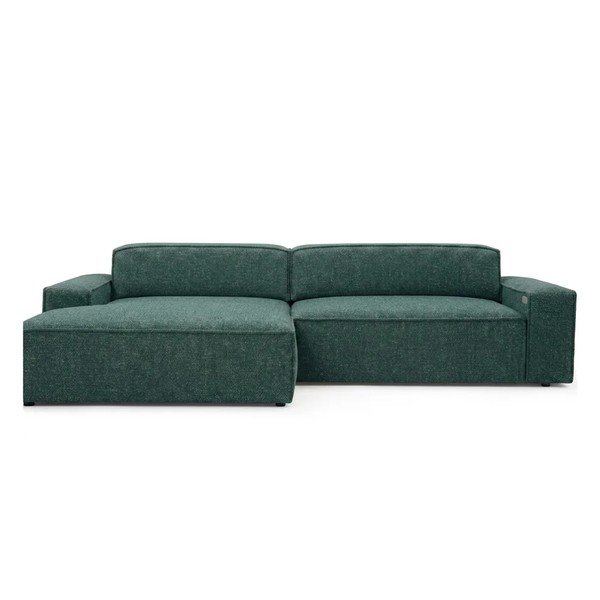 Žalios spalvos sulankstoma/ar elektrisko sēdekļa regulēšanu kampinė sofa (su kairiuoju kampu) Abel – Bobochic Paris