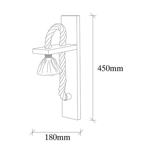 Sieninė lempa natūralios spalvos Erebos – Opviq lights-image-4