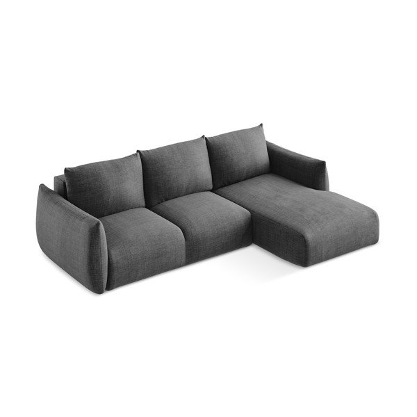 Tamsiai pilkos spalvos sulankstoma kampinė sofa (su dešiniuoju kampu/su gultu) Leila – Makamii-image-4