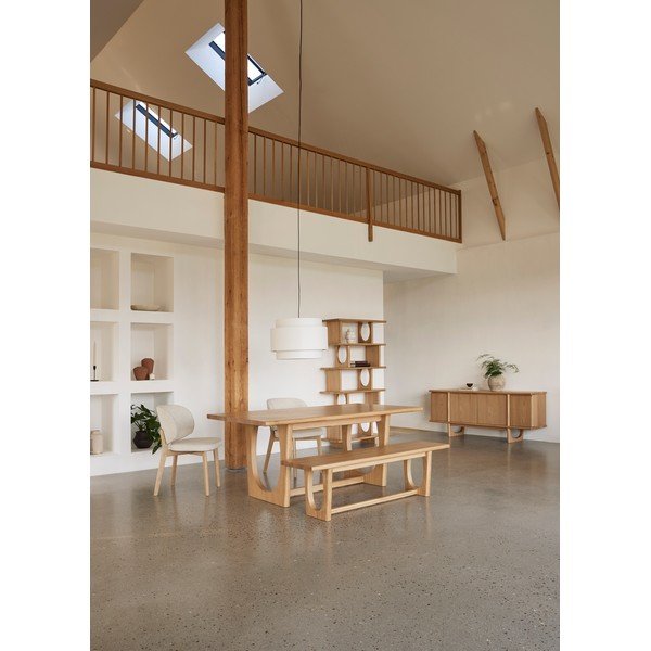 Prailginamas valgomojo stalas iš ąžuolo 95x180 cm Flow – Unique Furniture-image-1