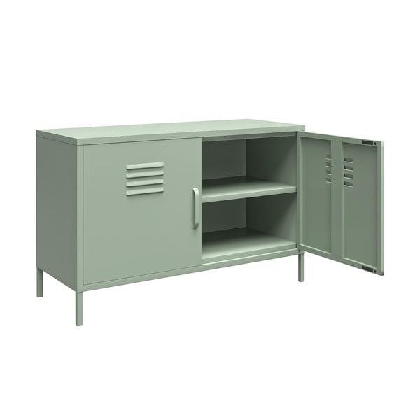 Iš metalo spintelė žalios spalvos 100x64x40 cm Mission District – Støraa-image-4