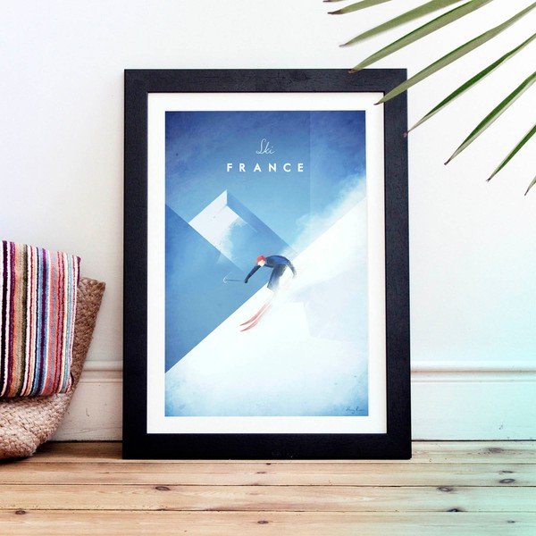 Plakatas Travelposter Ski France, A3-image-1