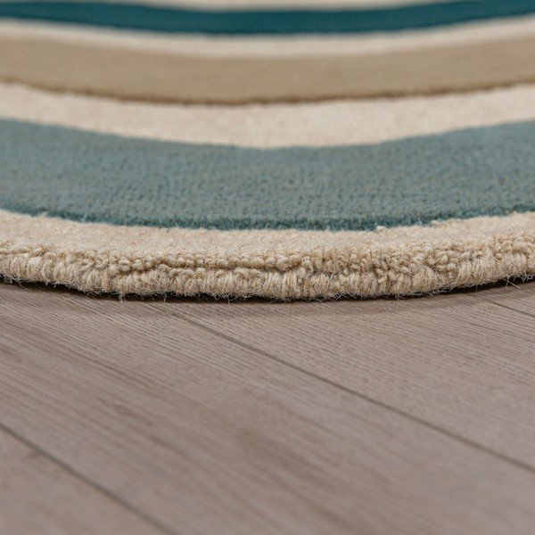 Rankų darbo mėlynos spalvos iš vilnos kilimas 160x230 cm Cascade Wool – Flair Rugs-image-4