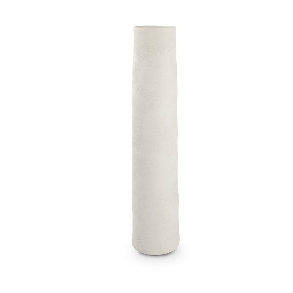 Baltos spalvos iš keramikos aukšta vaza (aukštis 50 cm) Cone – S|P Collection
