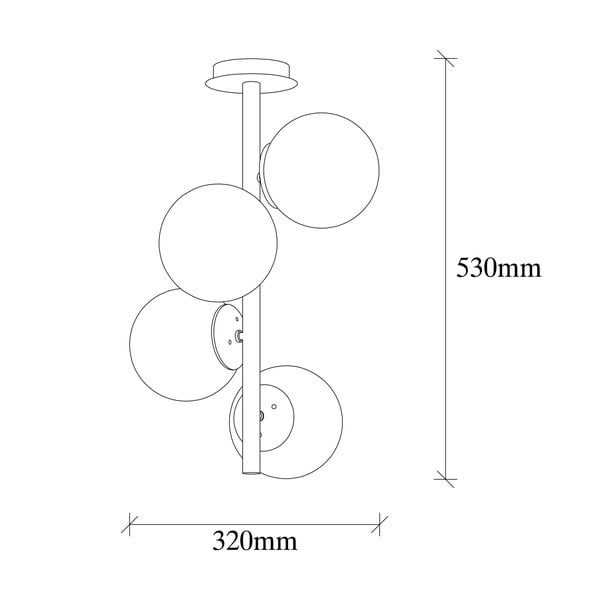 Baltos spalvos/žalvario spalvos lubinis šviestuvas ø 15 cm su stiklo gaubtu Faze – Opviq lights-image-4