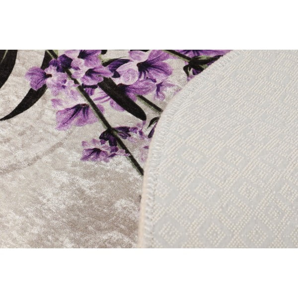Violetinės spalvos/smėlio spalvos vonios kilimėliai 3 vnt. 60x100 cm Lavender – Foutastic-image-2