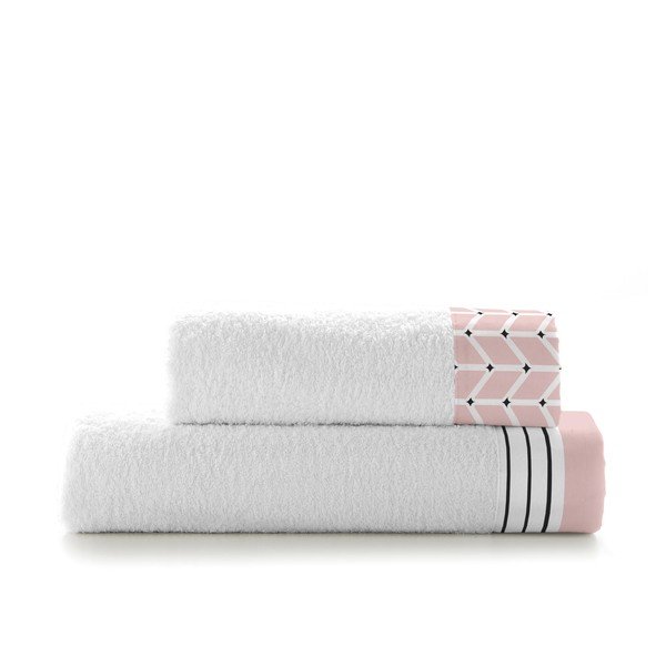 2 medvilninių rankšluosčių rinkinys Blanc Blush-image-2
