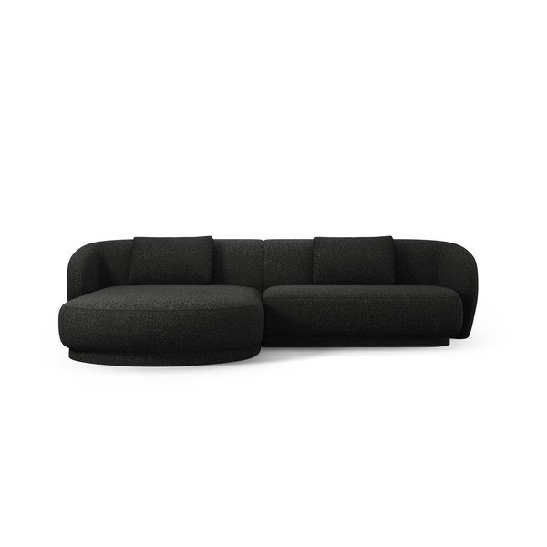 Kampinė sofa juodos spalvos Camden – Cosmopolitan Design
