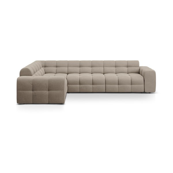 Rudos spalvos kampinė sofa (su kairiuoju kampu/„L“ formos) Kendal – Micadoni 