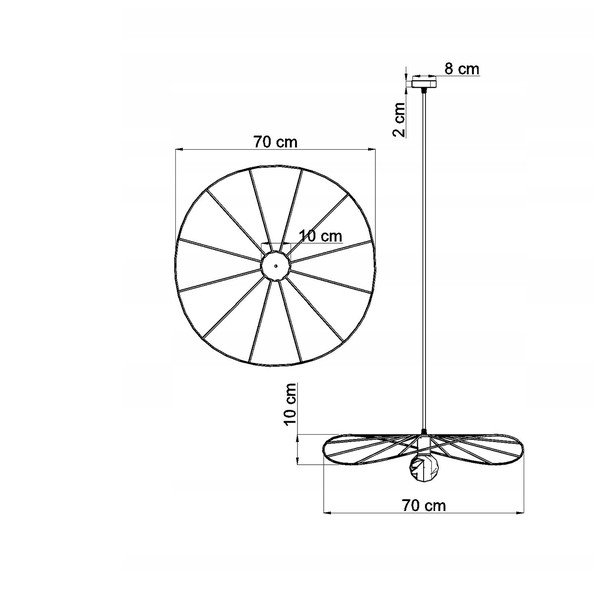 Kabantis šviestuvas juodos spalvos ø 70 cm Elliot – Sollux-image-4
