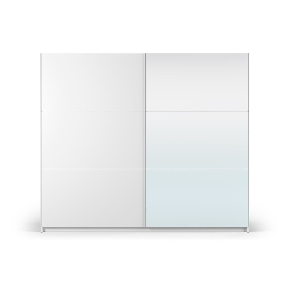 Balta spinta su veidrodžiu ir stumdomomis durimis 250x215 cm Lisburn - Cosmopolitan Design