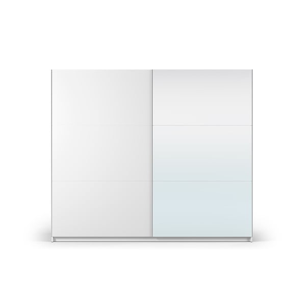 Balta spinta su veidrodžiu ir stumdomomis durimis 250x215 cm Lisburn - Cosmopolitan Design