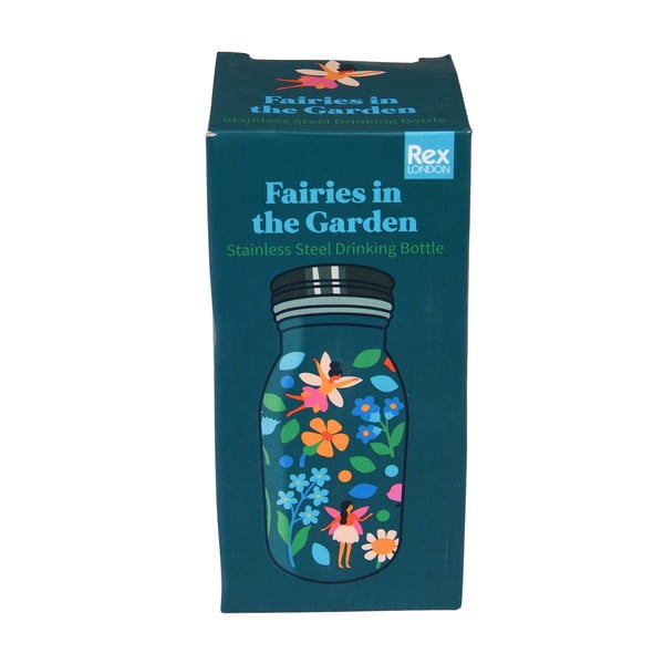 Mėlynos spalvos iš nerūdijančio plieno vaikiškas buteliukas 250 ml Fairies in the Garden – Rex London-image-2