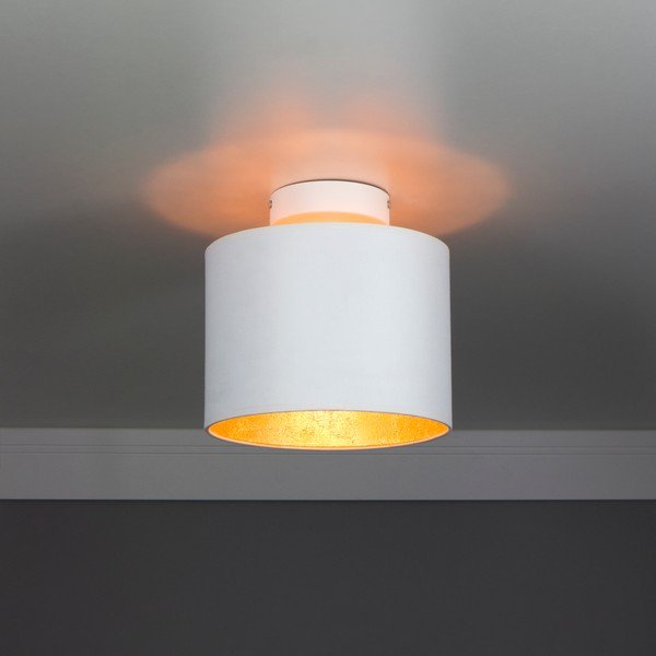 Baltas lubinis šviestuvas su aukso spalvos detalėmis Sotto Luce MIKA XS, ø 20 cm-image-1