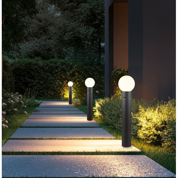 Stulpas lauko šviestuvas su judesio jutikliu ø 18 cm Mures – Trio-image-2