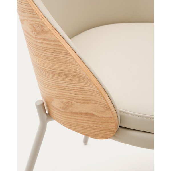 Kreminės spalvos valgomojo kėdė Eamy – Kave Home-image-4