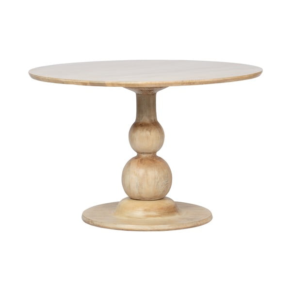 Apvalus valgomojo stalas iš mango medienos BePureHome Blanco, ⌀ 120 cm