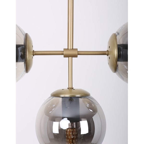 Lubinis šviestuvas pilkos spalvos/auksinės spalvos ø 15 cm su stiklo gaubtu Seagull – Squid Lighting-image-2