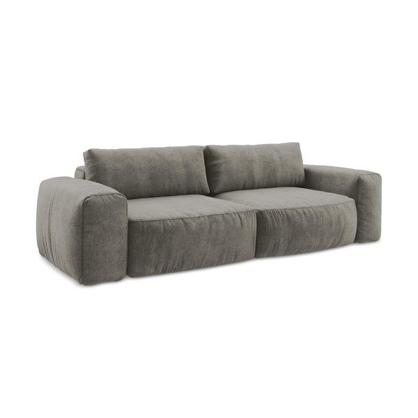 Pilkos spalvos sulankstoma sofa iš šenilinio audinio 275 cm Kuki – Makamii-image-2