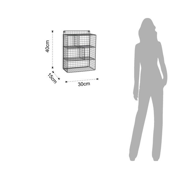Juodas sieninė lentyna Tomasucci Grid-image-2