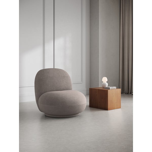 Iš boucle krėslas smėlio spalvos Chuck – Micadoni Home-image-1