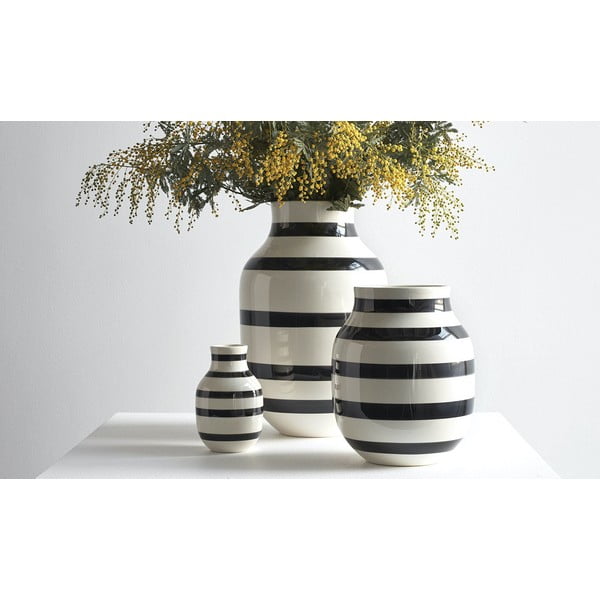 Juodai balta akmens masės vaza Kähler Design Omaggio, 12,5 cm aukščio-image-4