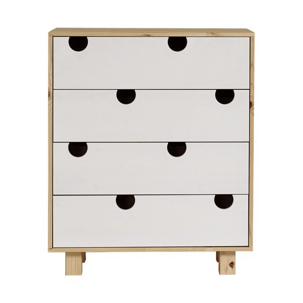 Komoda su keturiais stalčiais Karup Design House Natural/White