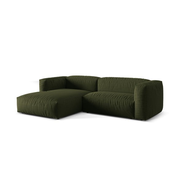 Modulinė kampinė sofa žalios spalvos (su kairiuoju kampu) Martina – Micadoni Home-image-3